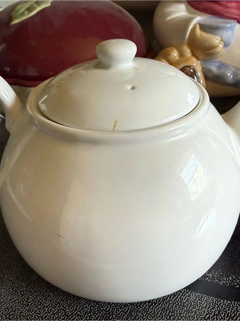 White Ceramic Teapot